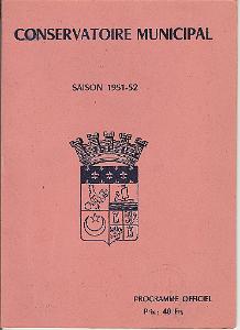 Conservatoire Municipal 1951-52 page 1